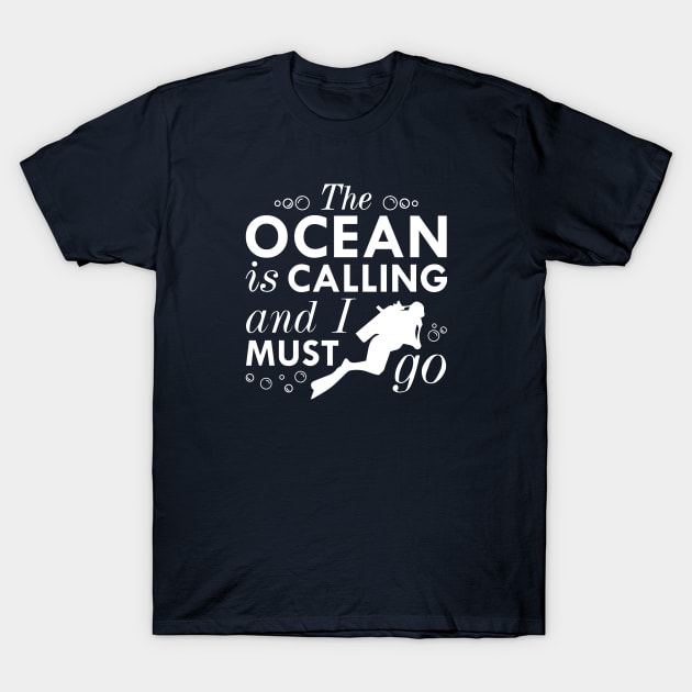 The Ocean Is Calling T-Shirt by VectorPlanet